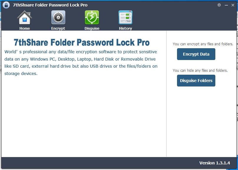 7thShare Folder Password Lock Pro下载_7thShare Folder Password Lock Pro V1.3.1.4 英文安装版 Pro