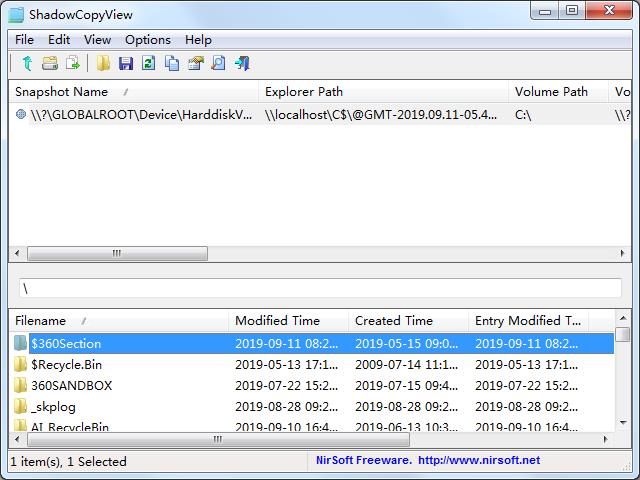 ShadowCopyView下载_ShadowCopyView（数据恢复软件） V1.05 绿色英文版 绿色