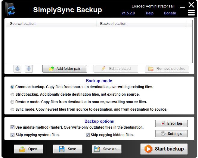 SimplySync Backup下载_SimplySync Backup（系统备份工具）  V1.5.2.0 英文绿色版 2.0