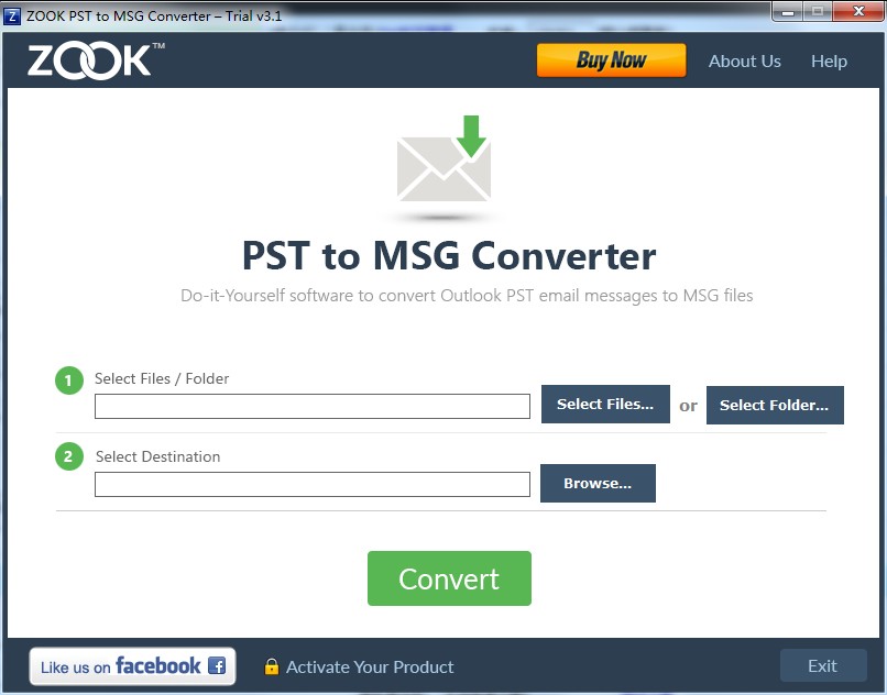 ZOOK PST to MSG Converter下载_ZOOK PST to MSG Converter V3.1 英文安装版 转换
